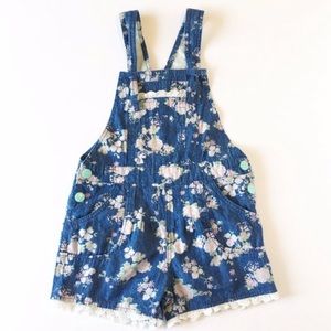 Matilda Jane floral jean overalls